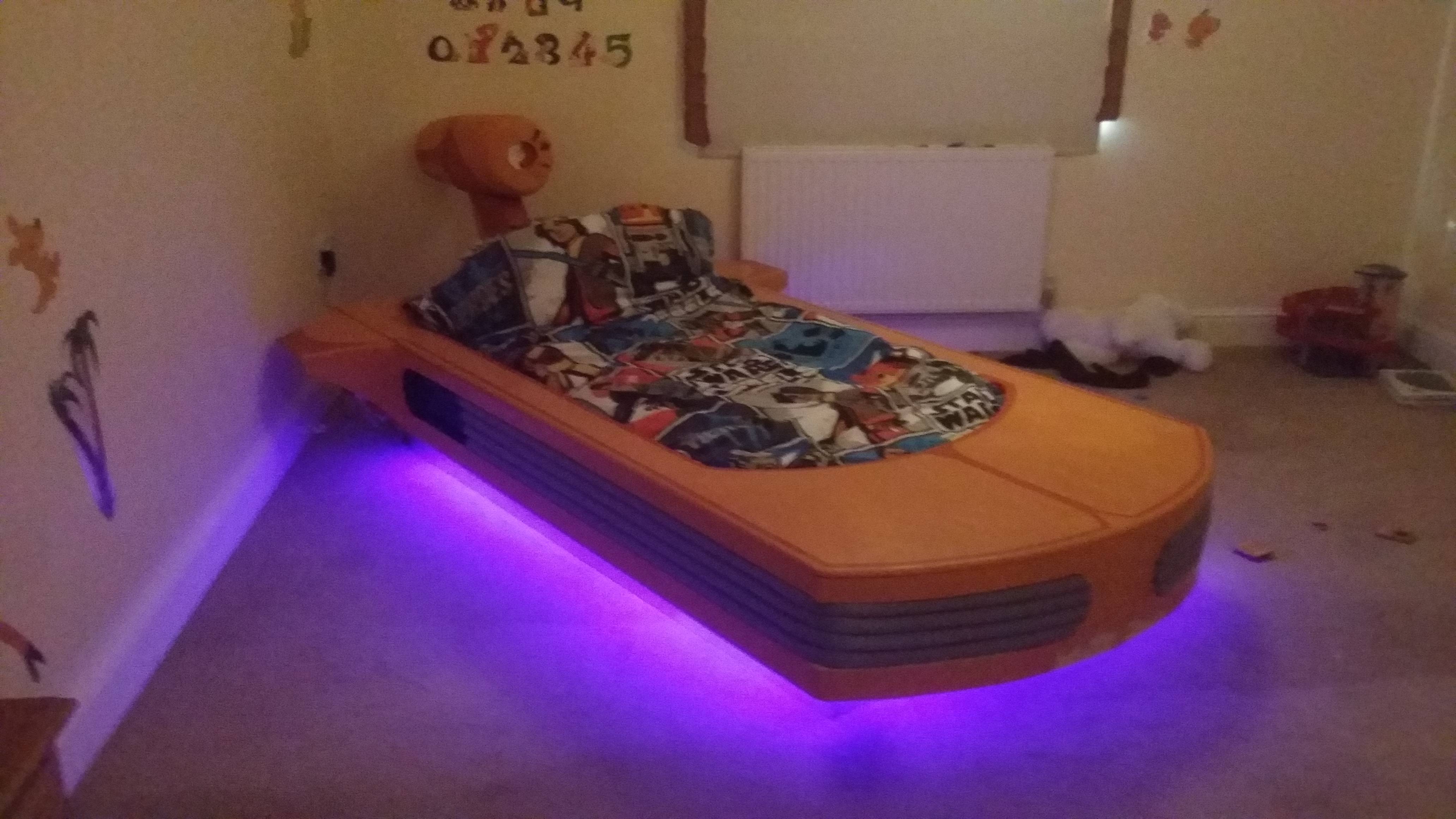 Coolest Dad Builds Floating Star Wars Bed - Platform Beds Online Blog
